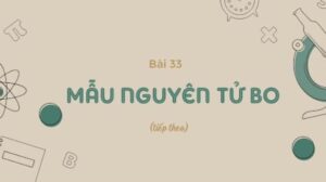 Bài 33. Mẫu nguyên tử Bo